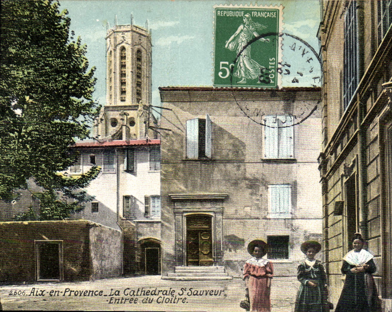 CPA Aix En Provence La Cathedrale Saint Sauveur Entree Du Cloitre