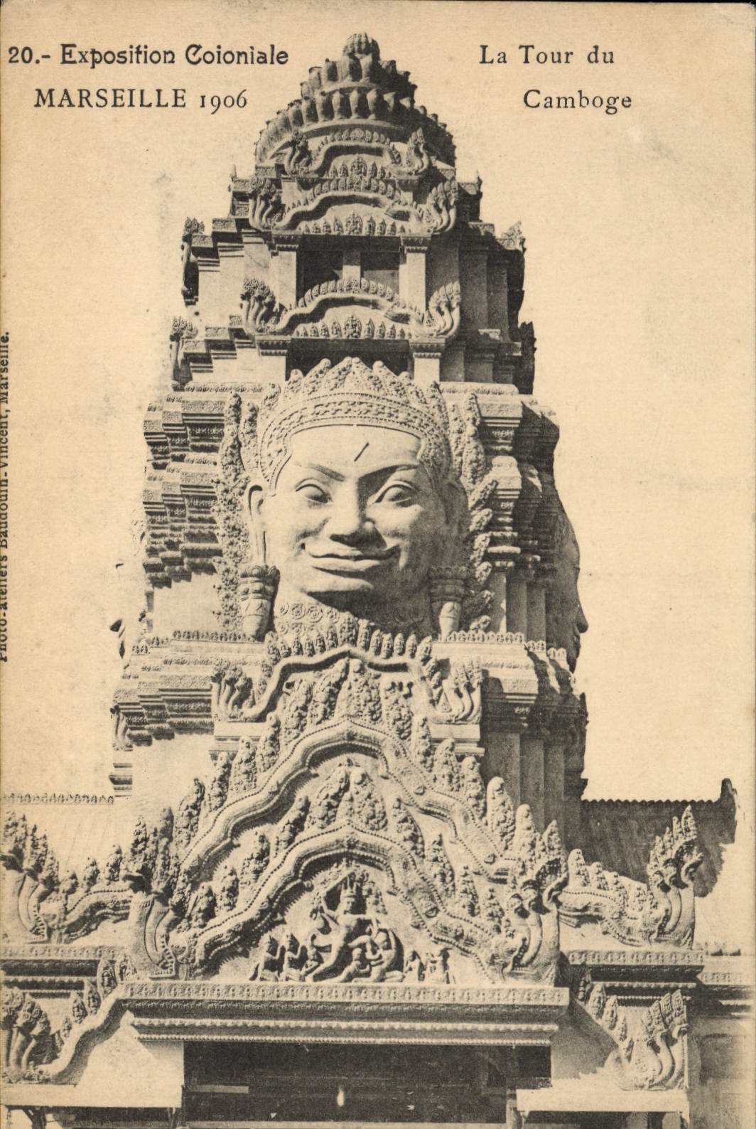 CPA Marseille Exposition Coloniale La tour Du Camboge 1906