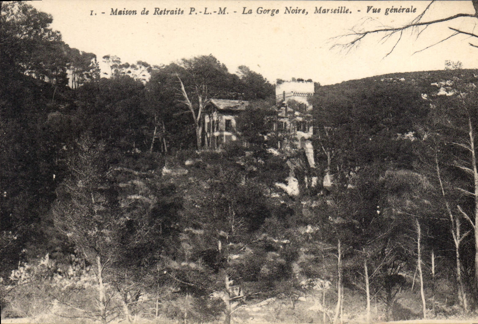 CPA Maison De Retraite PLM La Gorge Noire Maseille Vue Generale