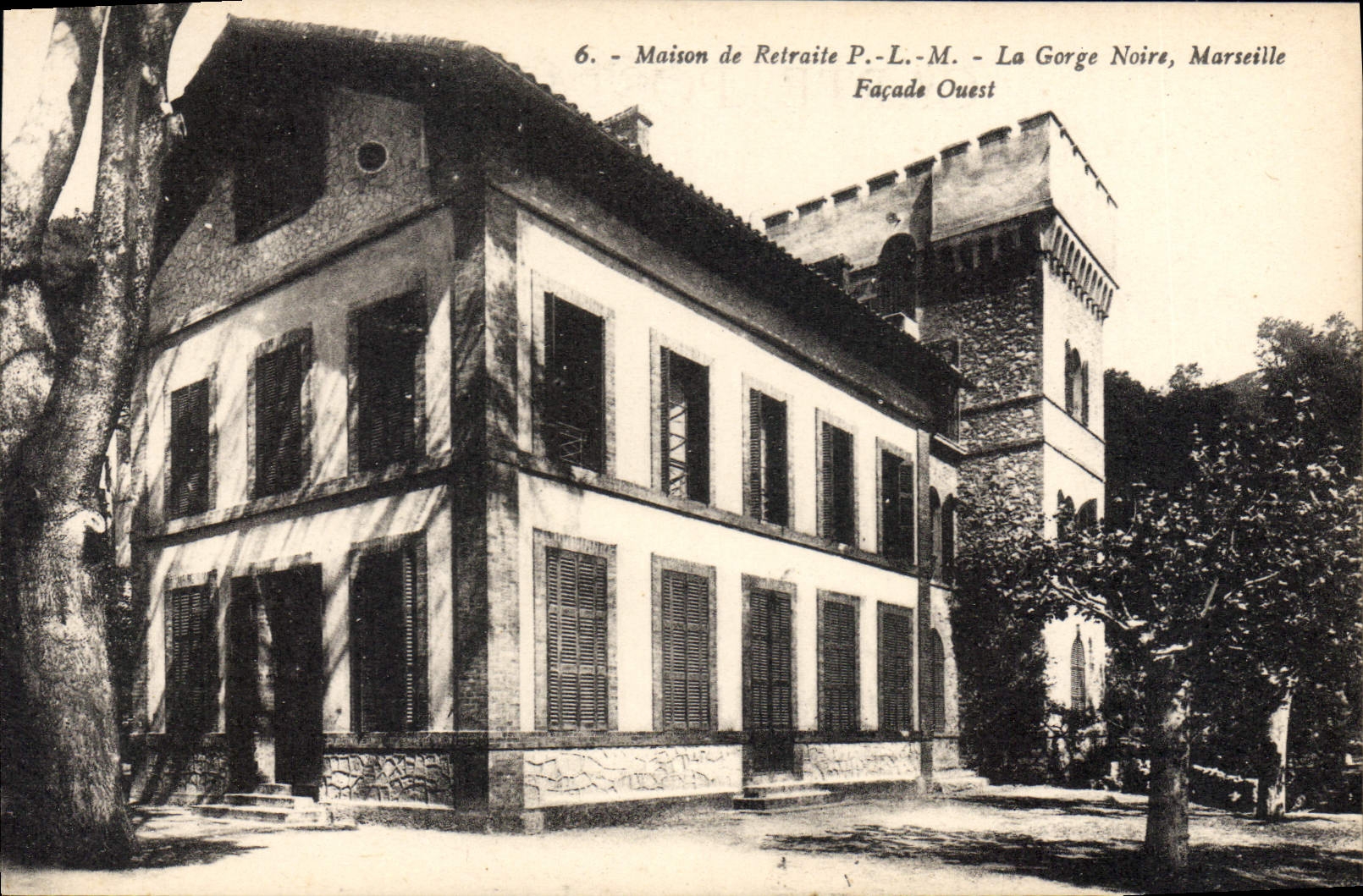 CPA Maison De Retraite PLM La Gorge Noire Maseille Facade Ouest