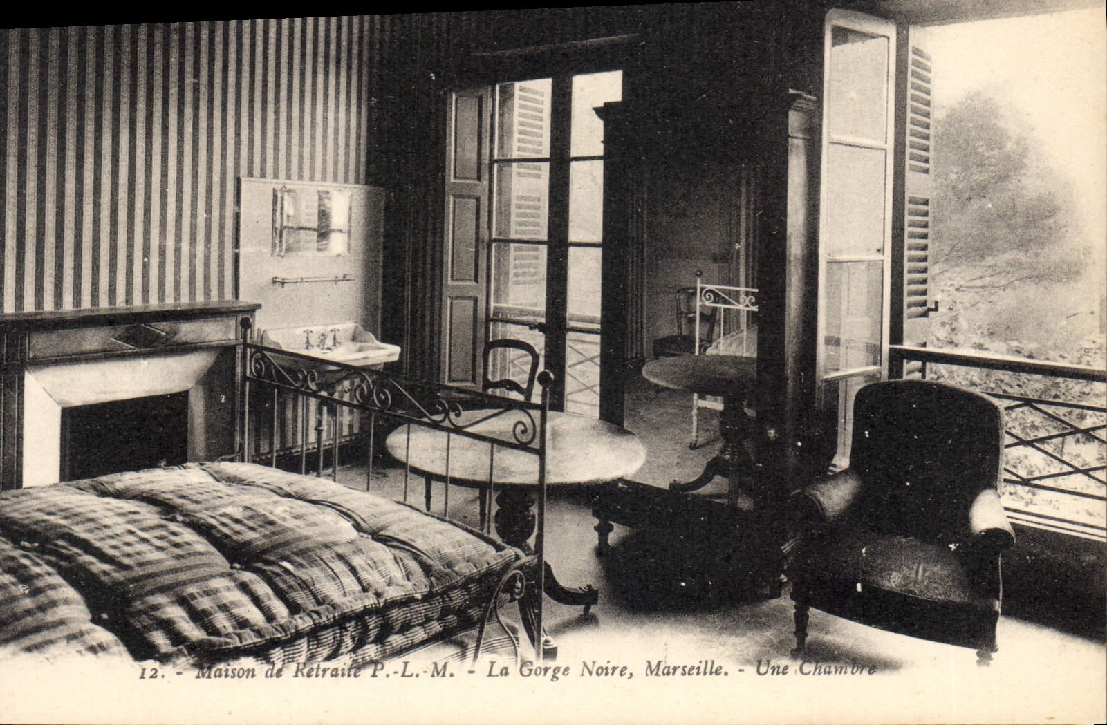CPA Maison De Retraite PLM La Gorge Noire Marseille Une Chambre