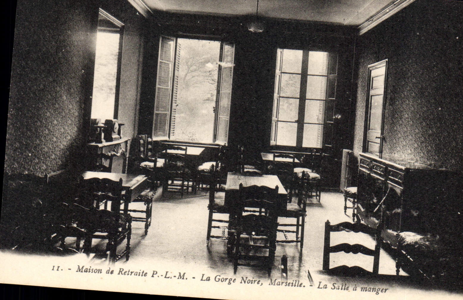 CPA Maison De Retraite PLM La Gorge Noire Marseille La Salle A Manger