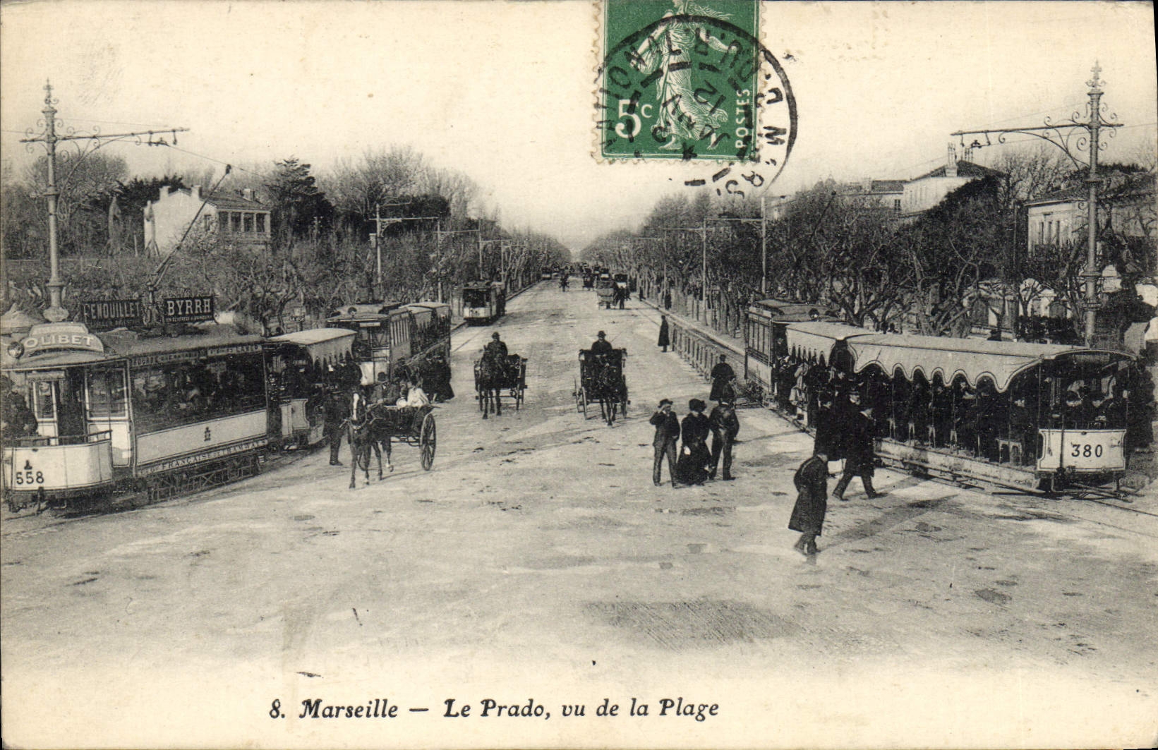 CPA Marseillais Le Prado Vu De La Plage
