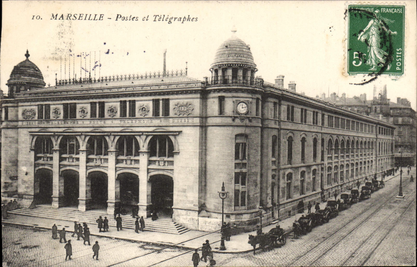 CPA Marseillais Postes Et Telegraphes