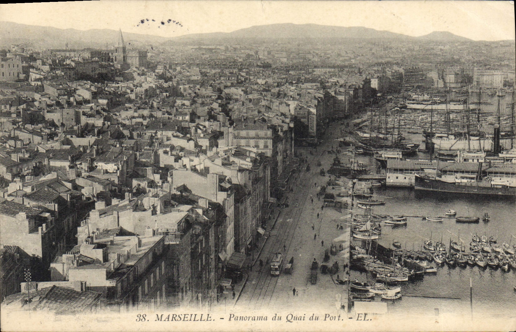 CPA Marseillais Panorama Du Quai Du Port