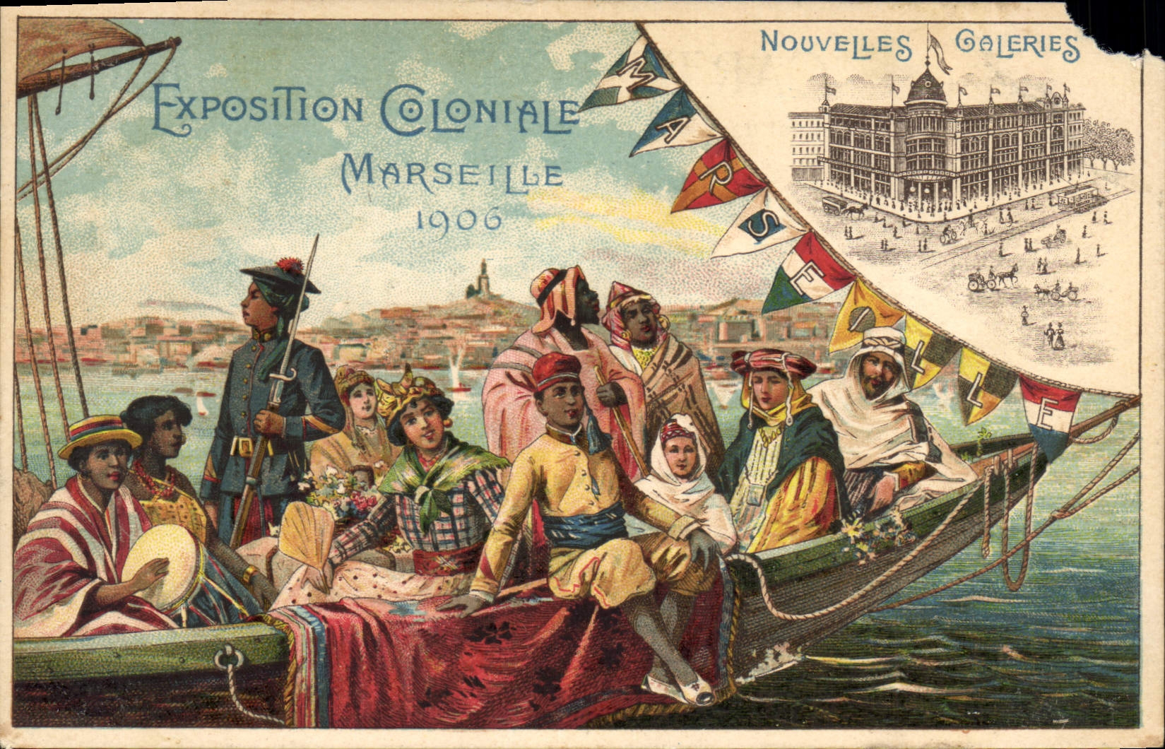 CPA Marseille Exposition Coloniale 1906 nouvelles galeries