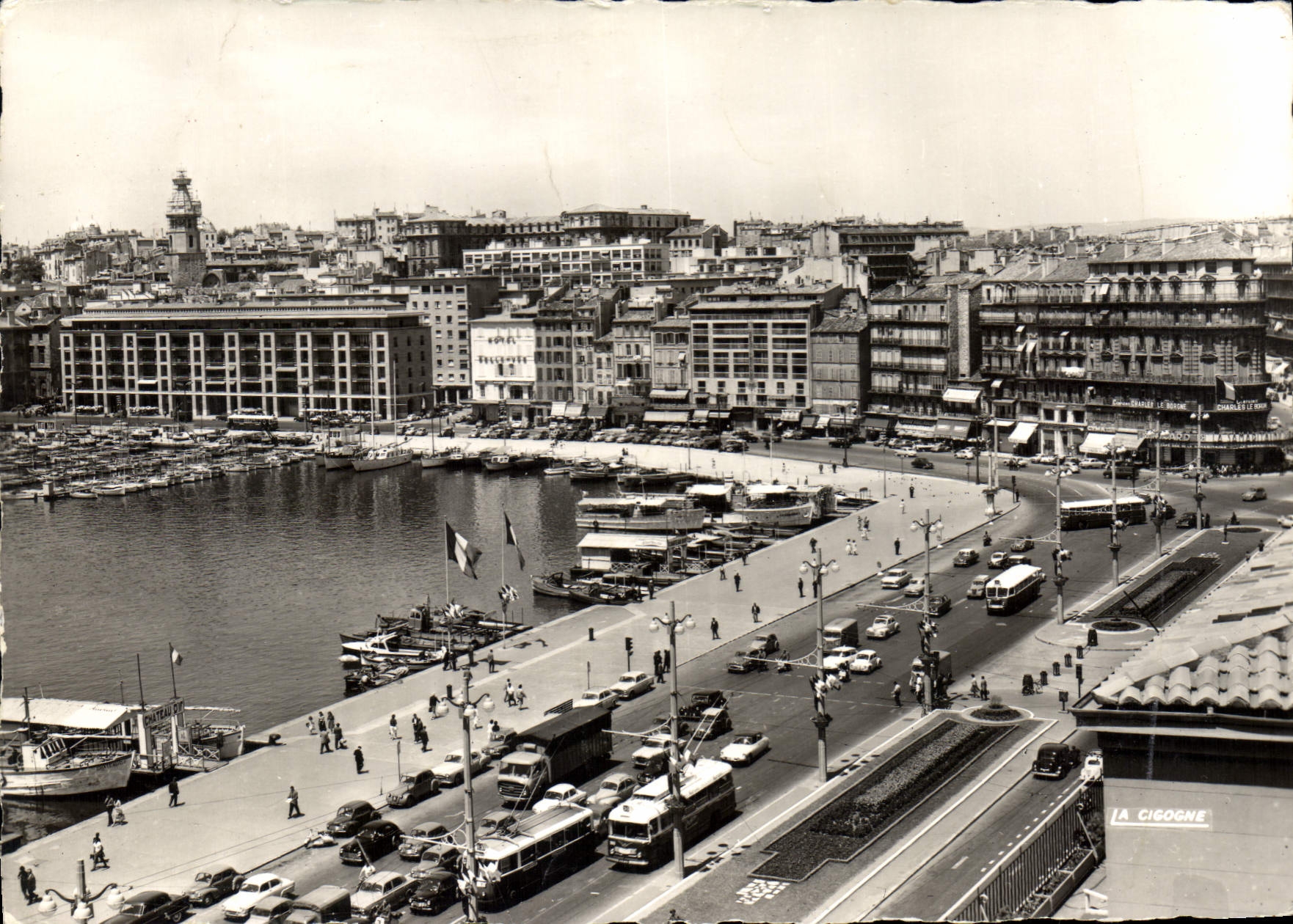 CPSM Marseille Le Vieux Port Le Quai Des Belges