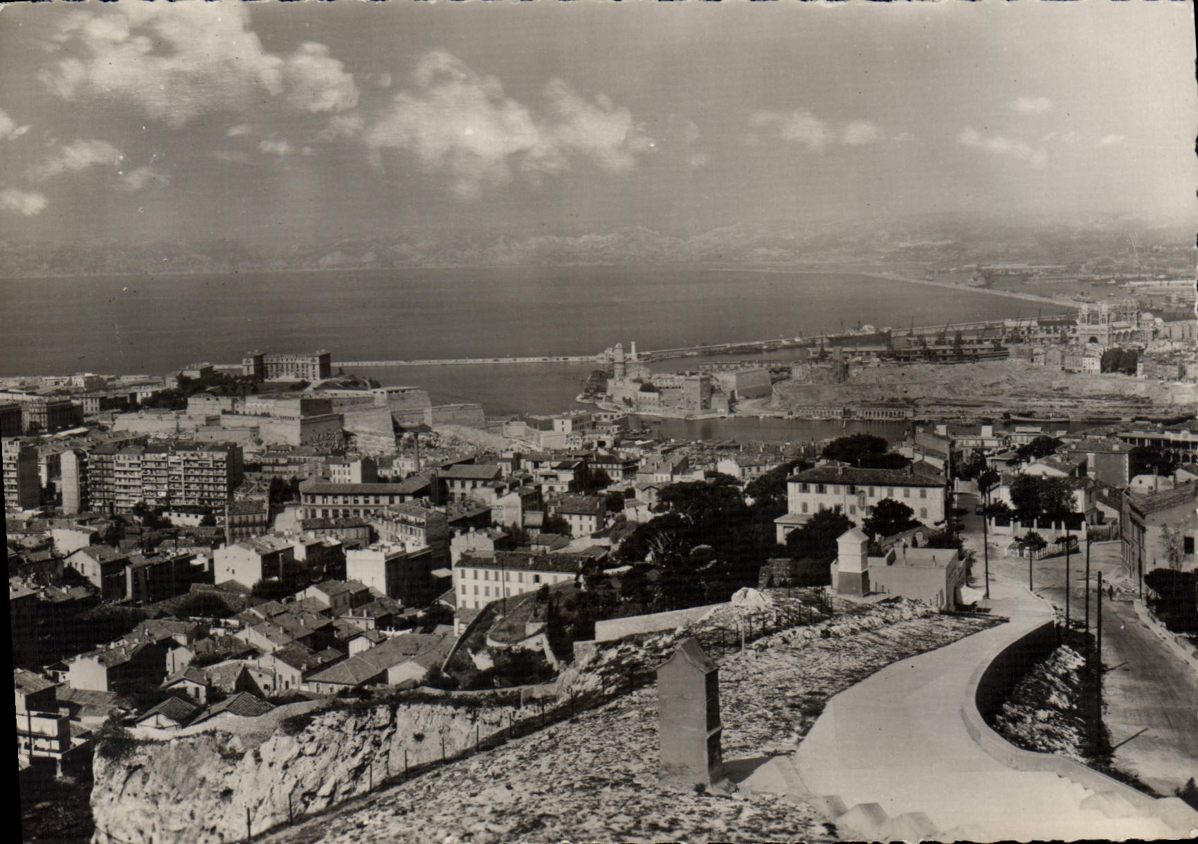 CPSM Marseille Panorama Vue Prise De Notre Dame de La Garde
