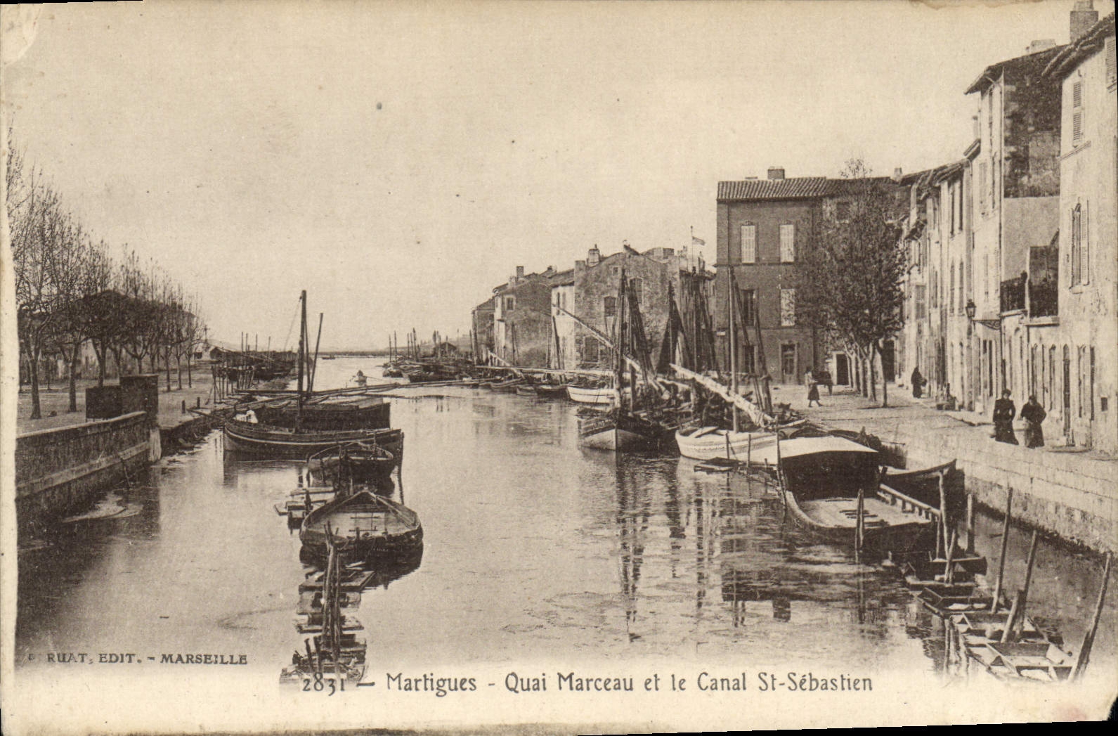CPA Martigues Quai Marceau Et Le Canal St Sebastien