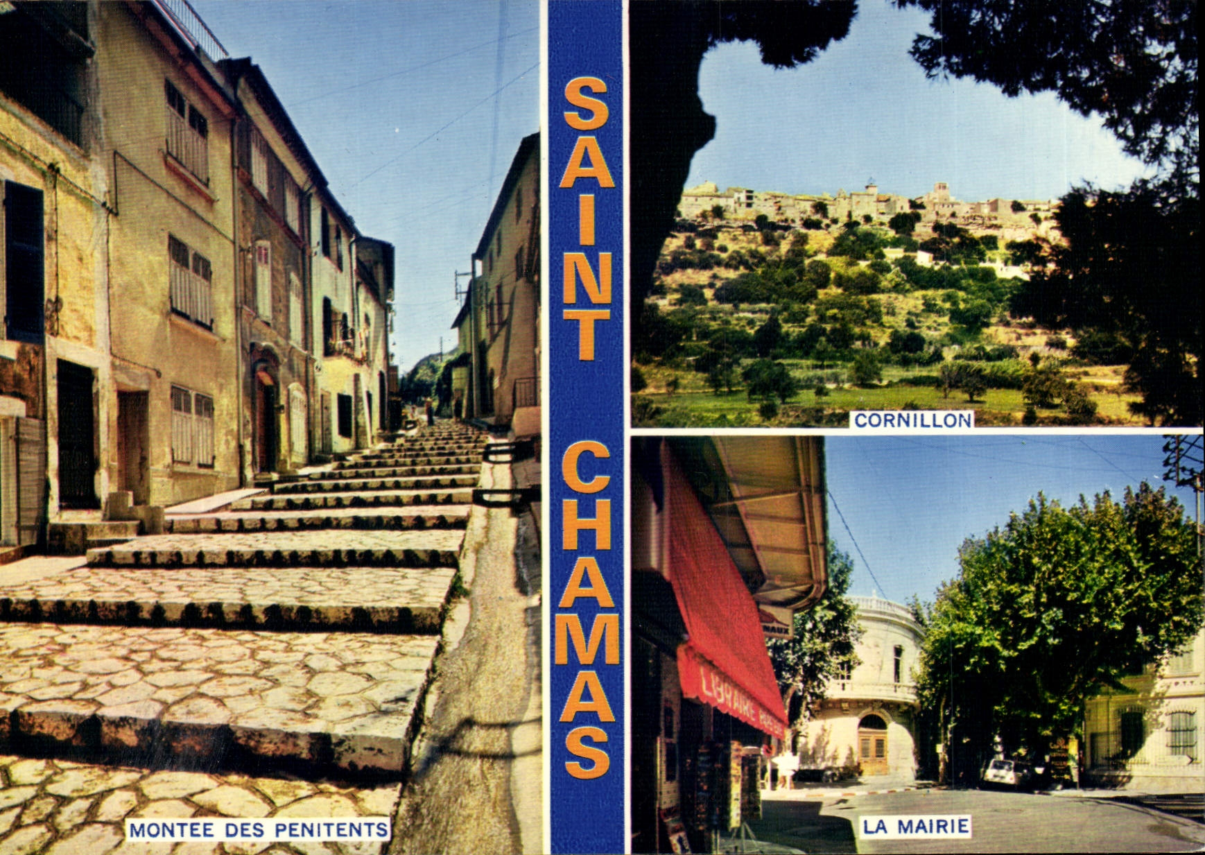 CPSM Saint Chamas mairie cornillon montée des pénitents