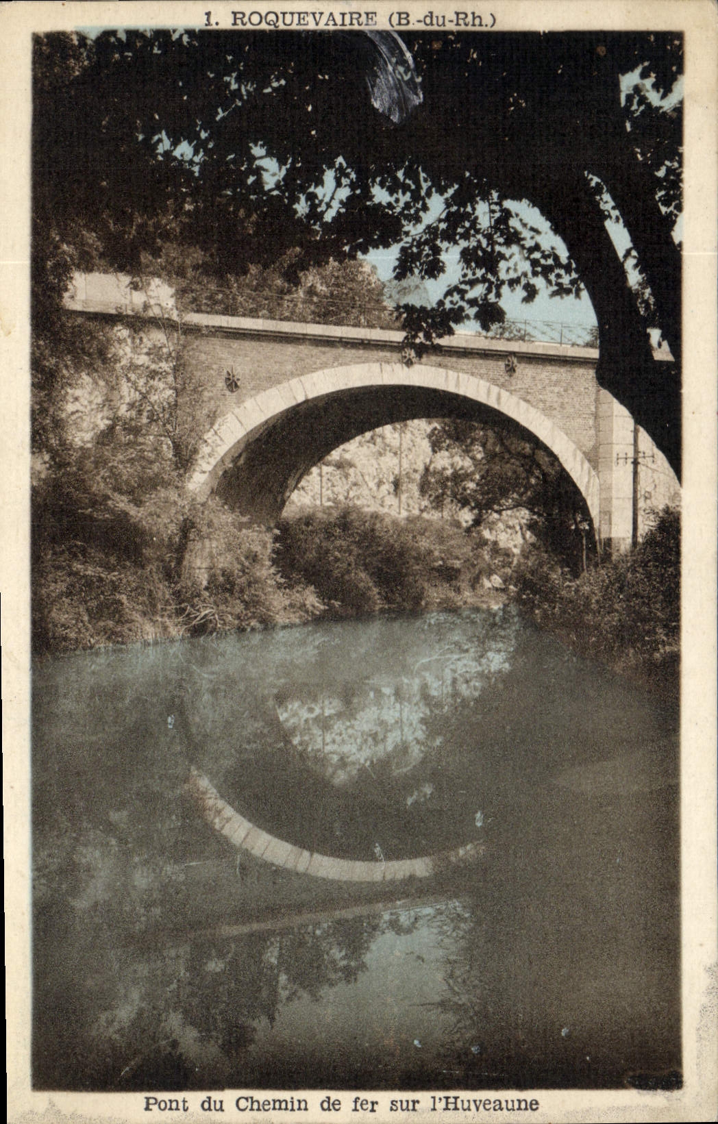 CPA Roquevaire pont du chemin de fer