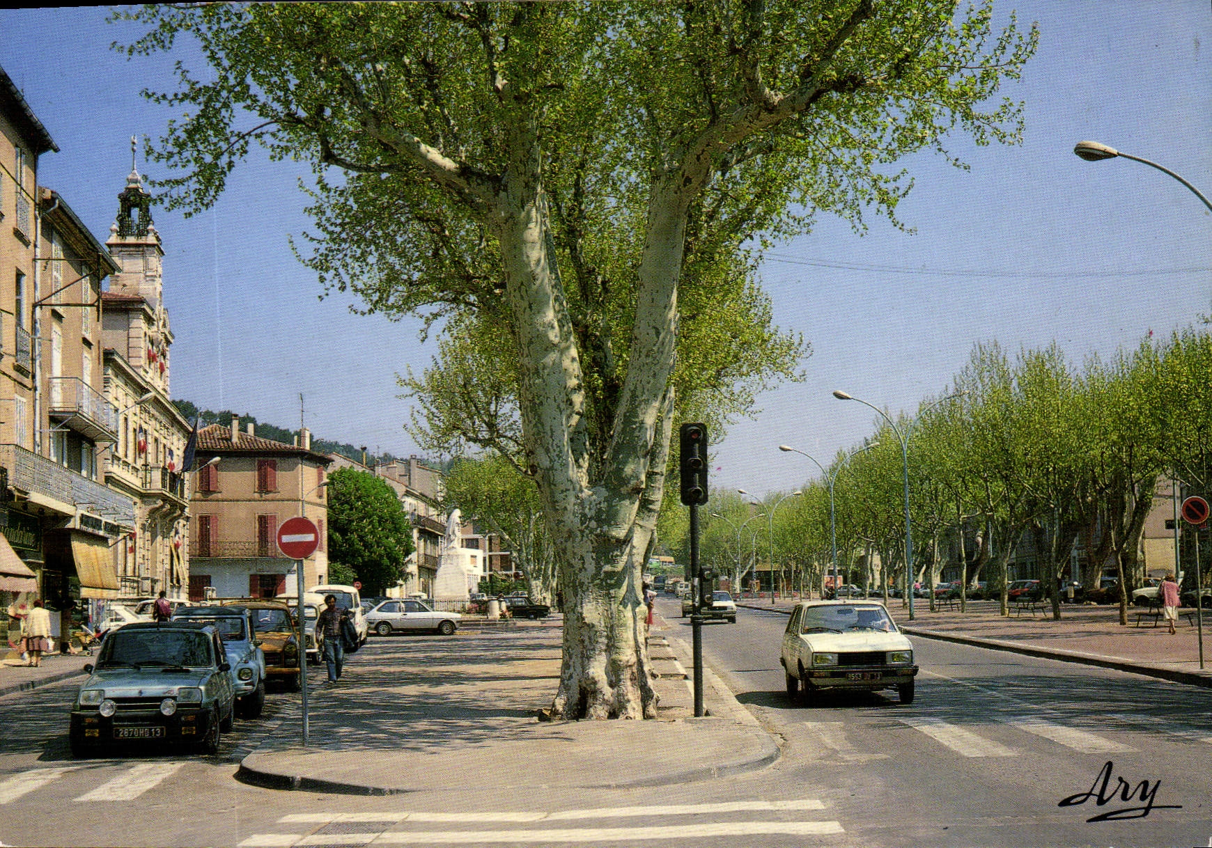 CPSM Gardanne Cours De La Republique Et La Mairie