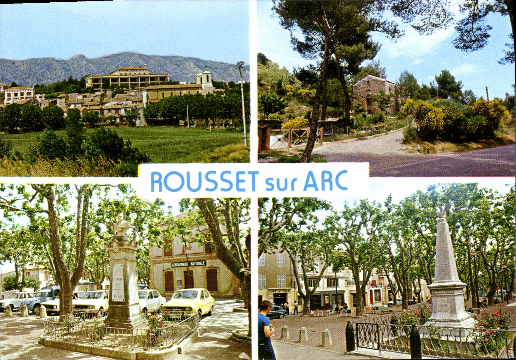 CPSM Rousset Sur Arc Centre De Rhumatologie chapelle statue
