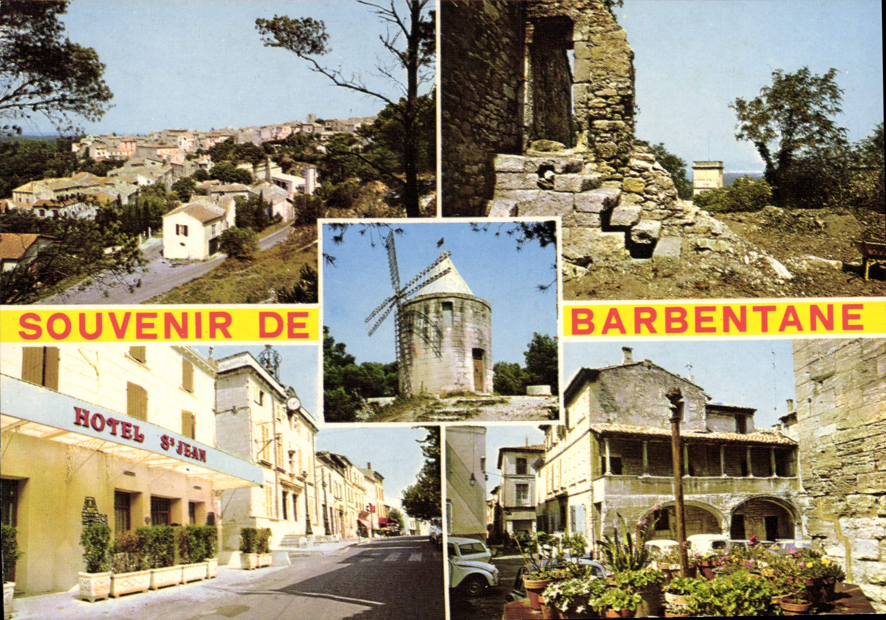 CPSM Barbentane Vue Generale Chemin Du Pied Cocu Chevalier moulin de Bretoule