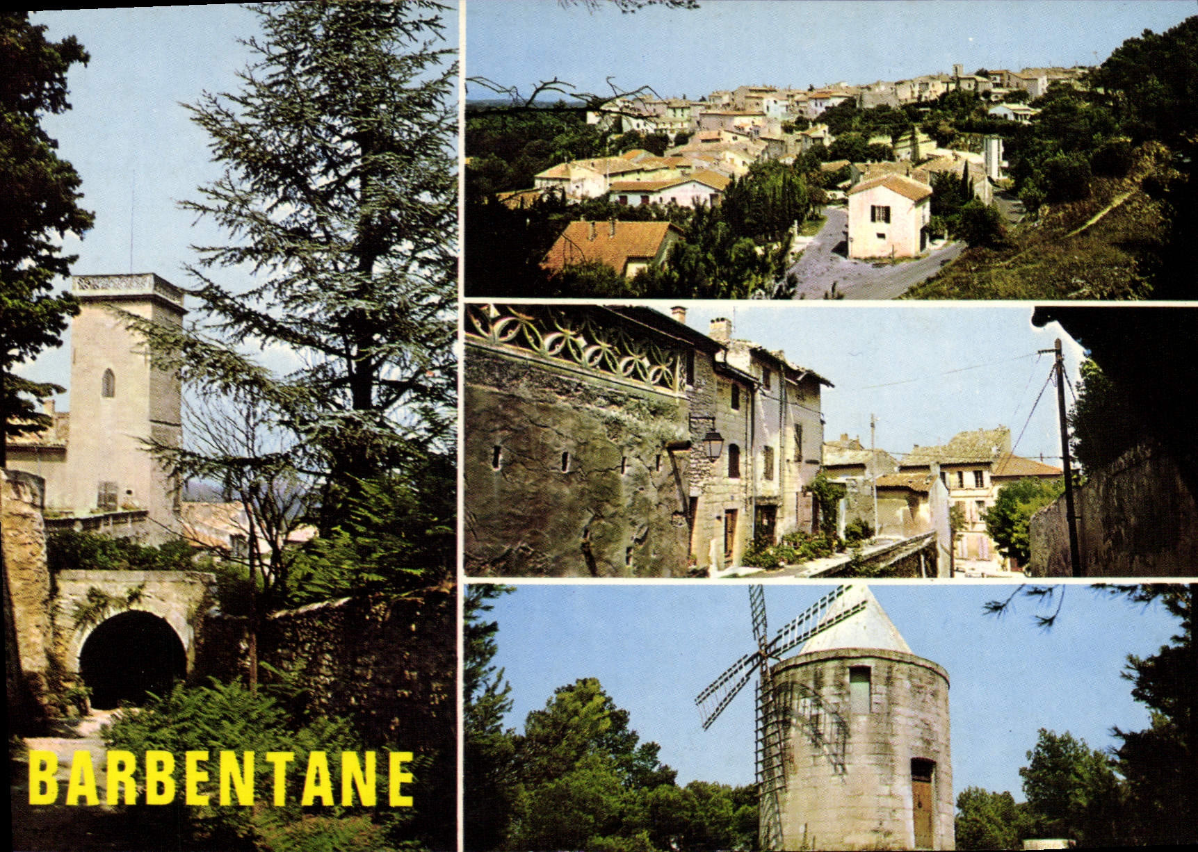 CPSM Barbentane Le Donjon Bati En 1365 Vue Generale moulin de Bretoule