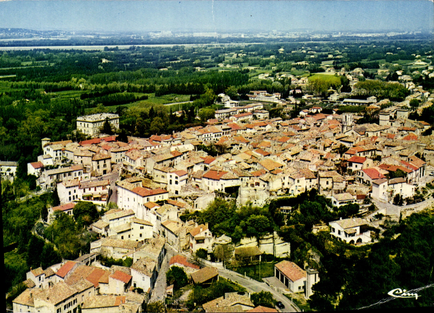 CPSM Barbentane Vue Generale Aeriennne Le Château