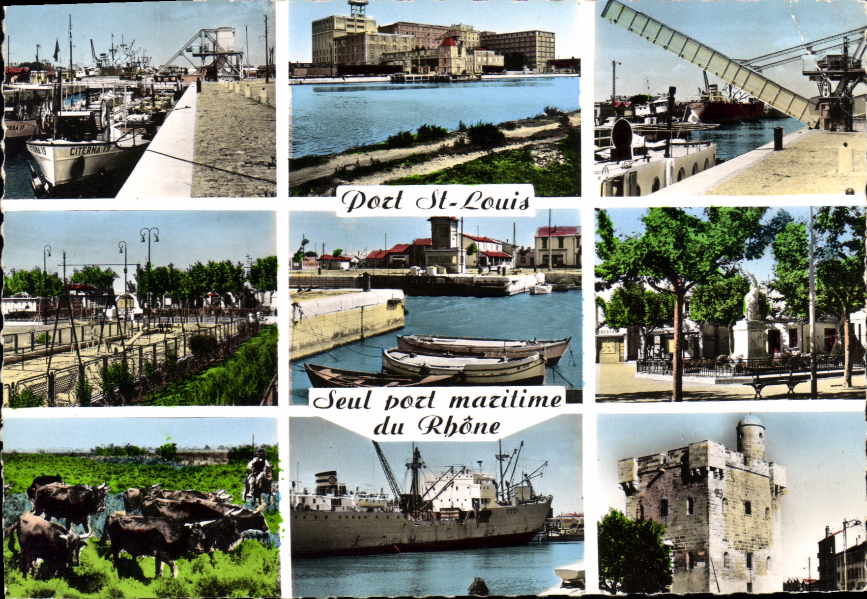 CPSM Port Saint Louis Du Rhone vues diverses