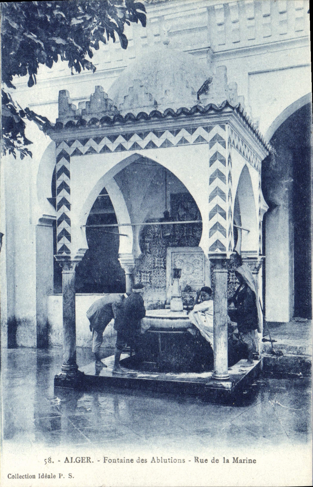 CPA Alger Fontaine Des Ablutions Rue De La Marine