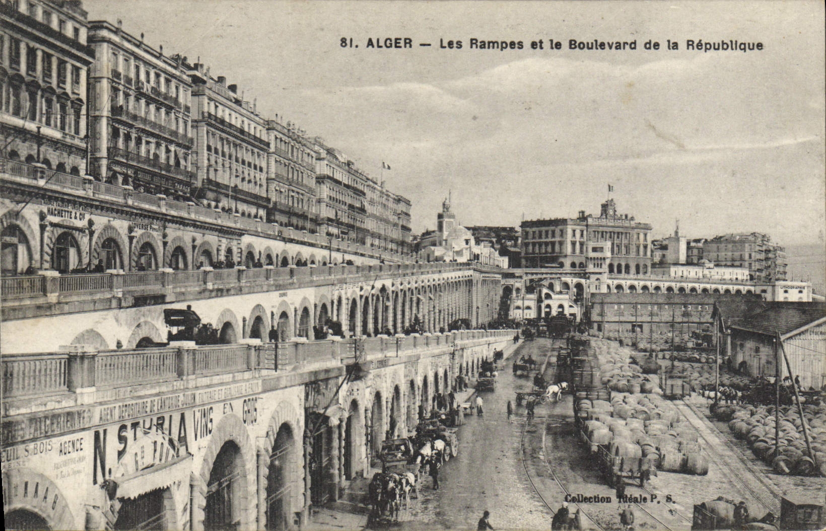 CPA Alger Les Rampes Et Le Boulevard De La Republique