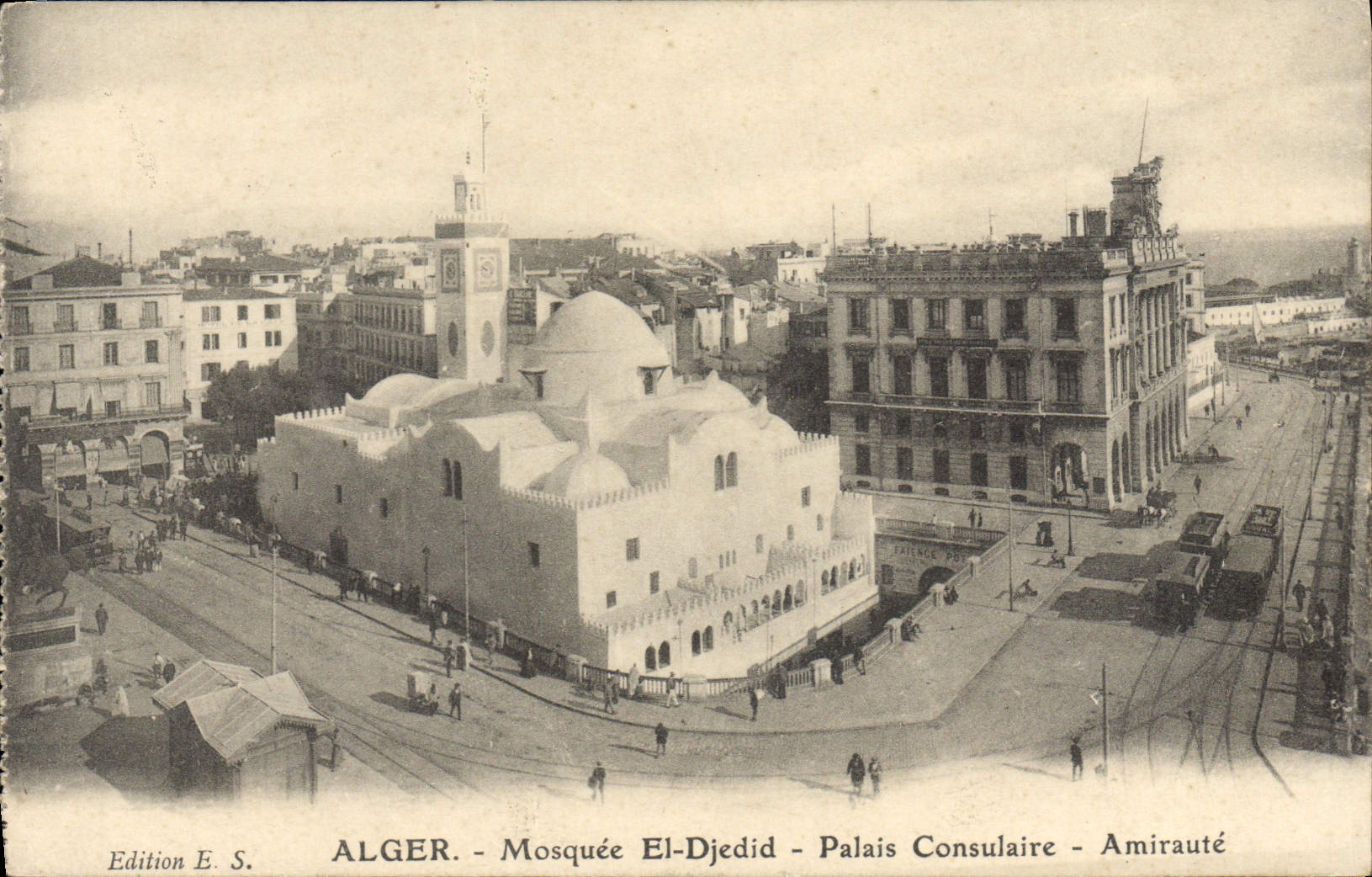 CPA Alger Mosquee Ei Djedid Palais Consulaire Amiraute