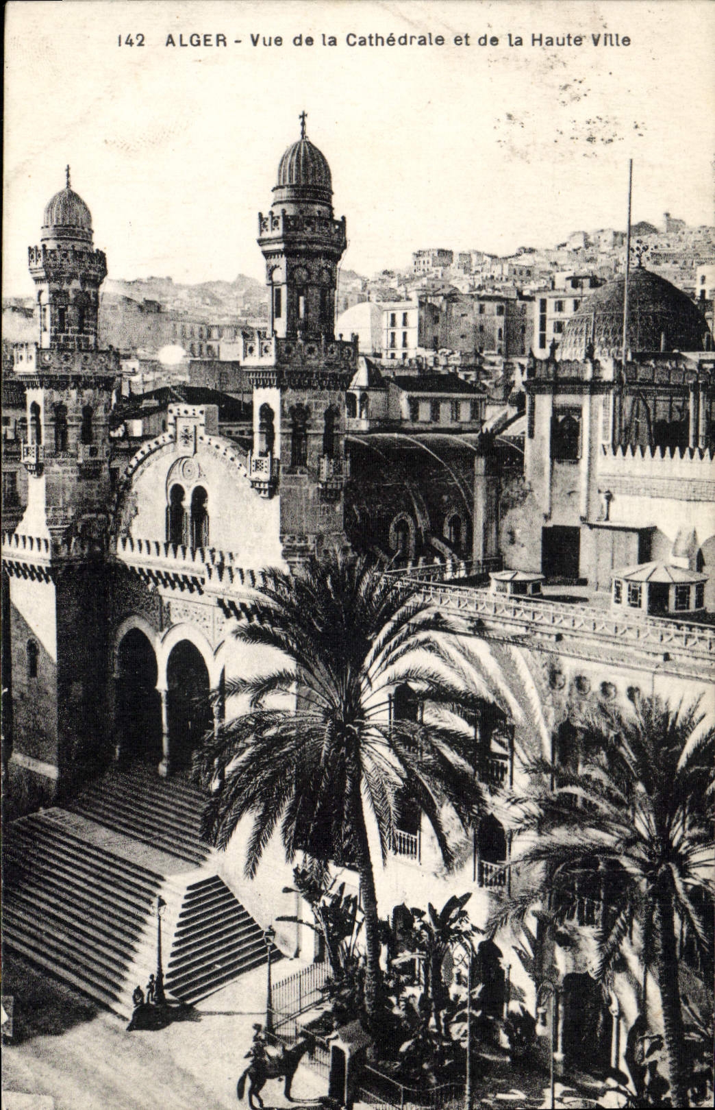 CPA Alger Vue De La Cathedrale Et De La Haute Ville