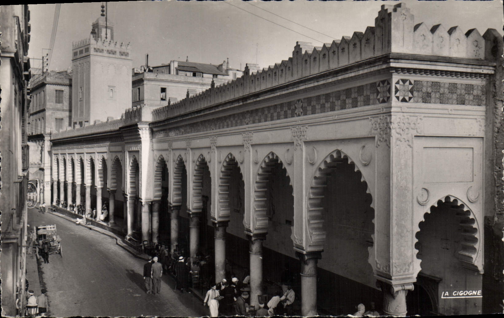 CPA Alger Rue De La Marine Et Grande Mosquee