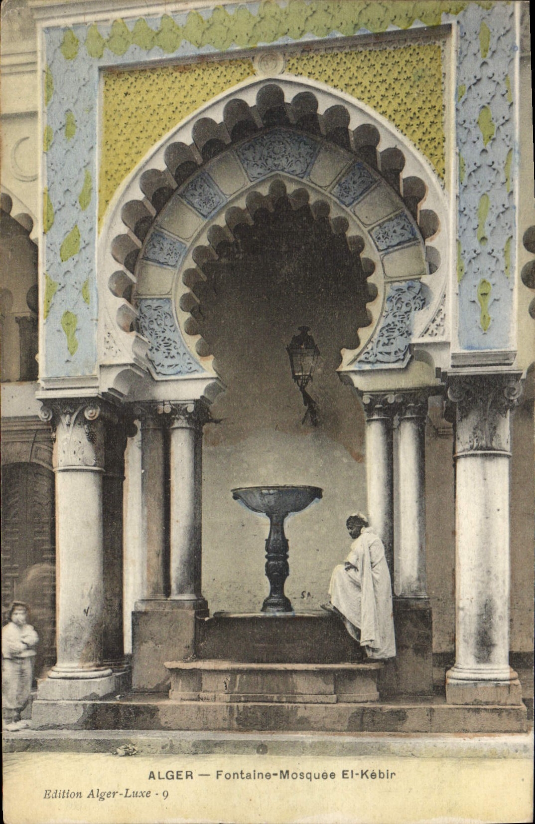 CPA Alger Fontaine Mosquee El Kebir
