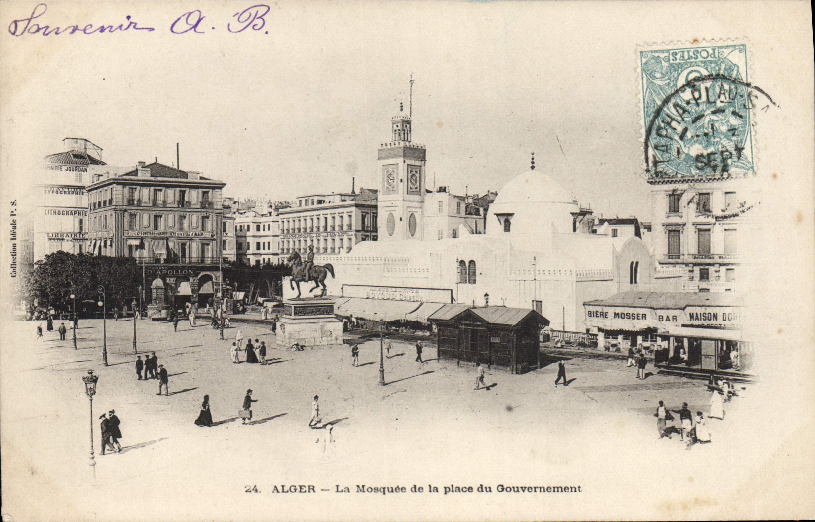 CPA Alger La Mosquee De La Place Du Gouvernement