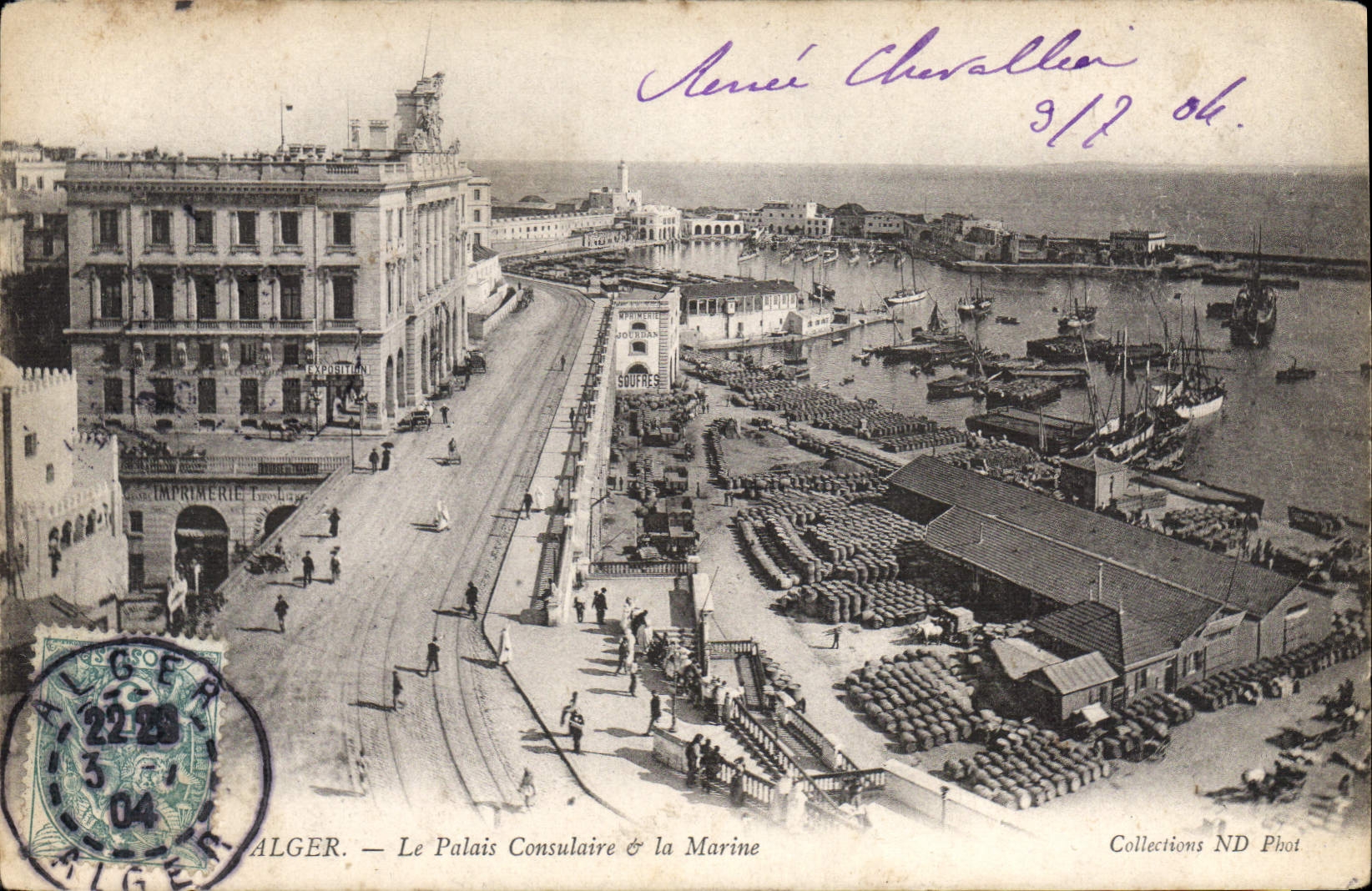 CPA Alger Le Palais Consulaire La Marine