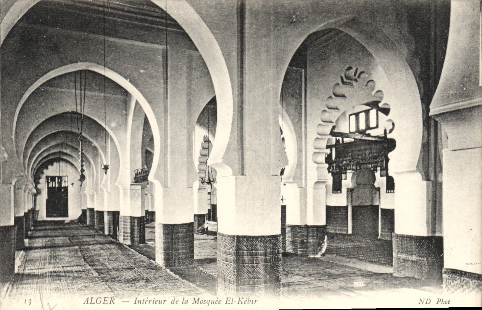 CPA Alger Interieur De La Mosquee El Kebir