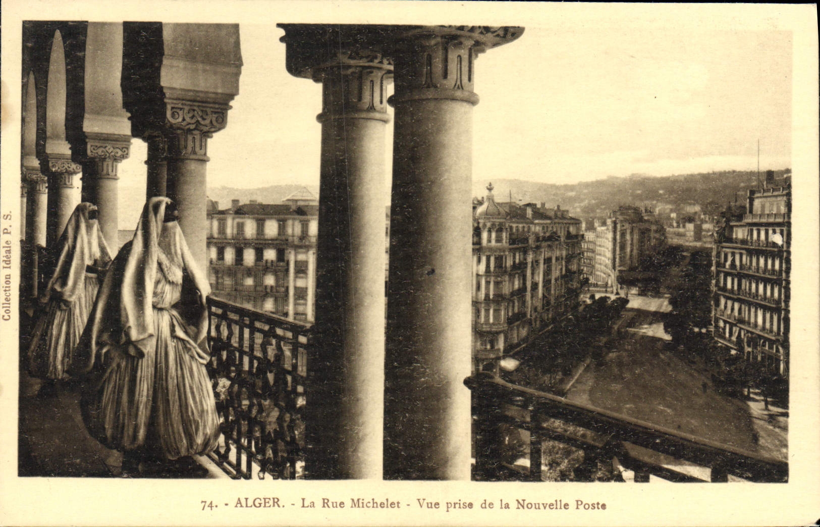 CPA Alger La Rue Michelet Vue Prise De La Nouvelle Poste