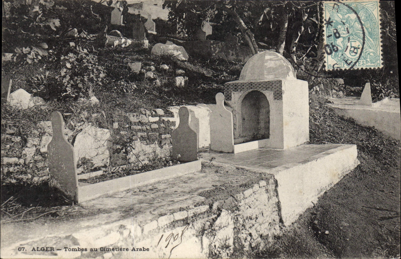 CPA Alger Tombes Au Cimetiere Arabe