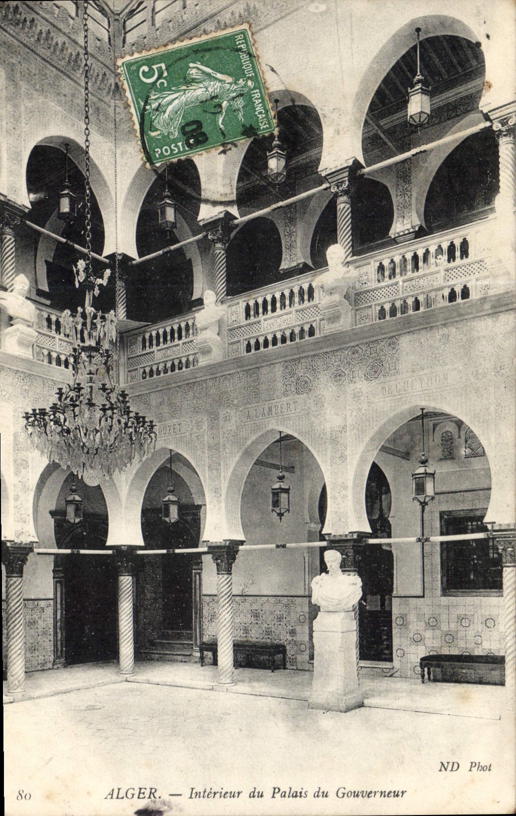 CPA Alger Interieur Du Palais Du Gouverneur