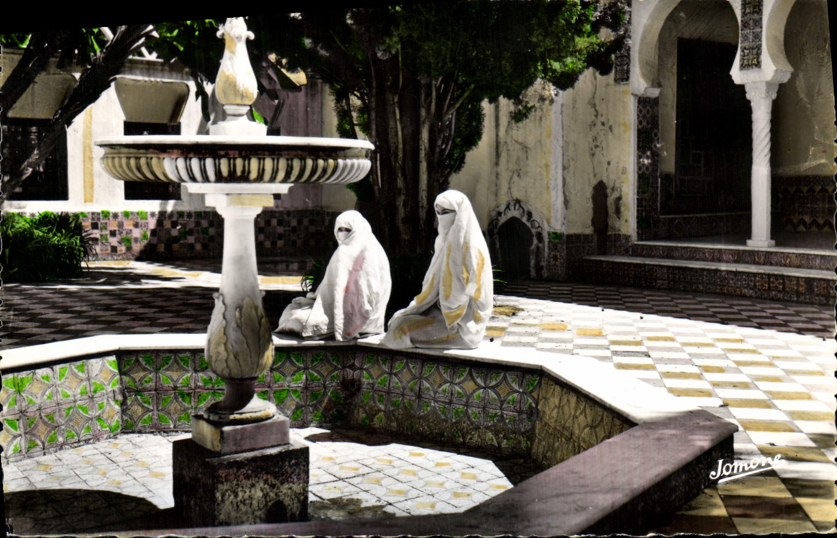 CPA Alger Cour Mauresque Du Bardo