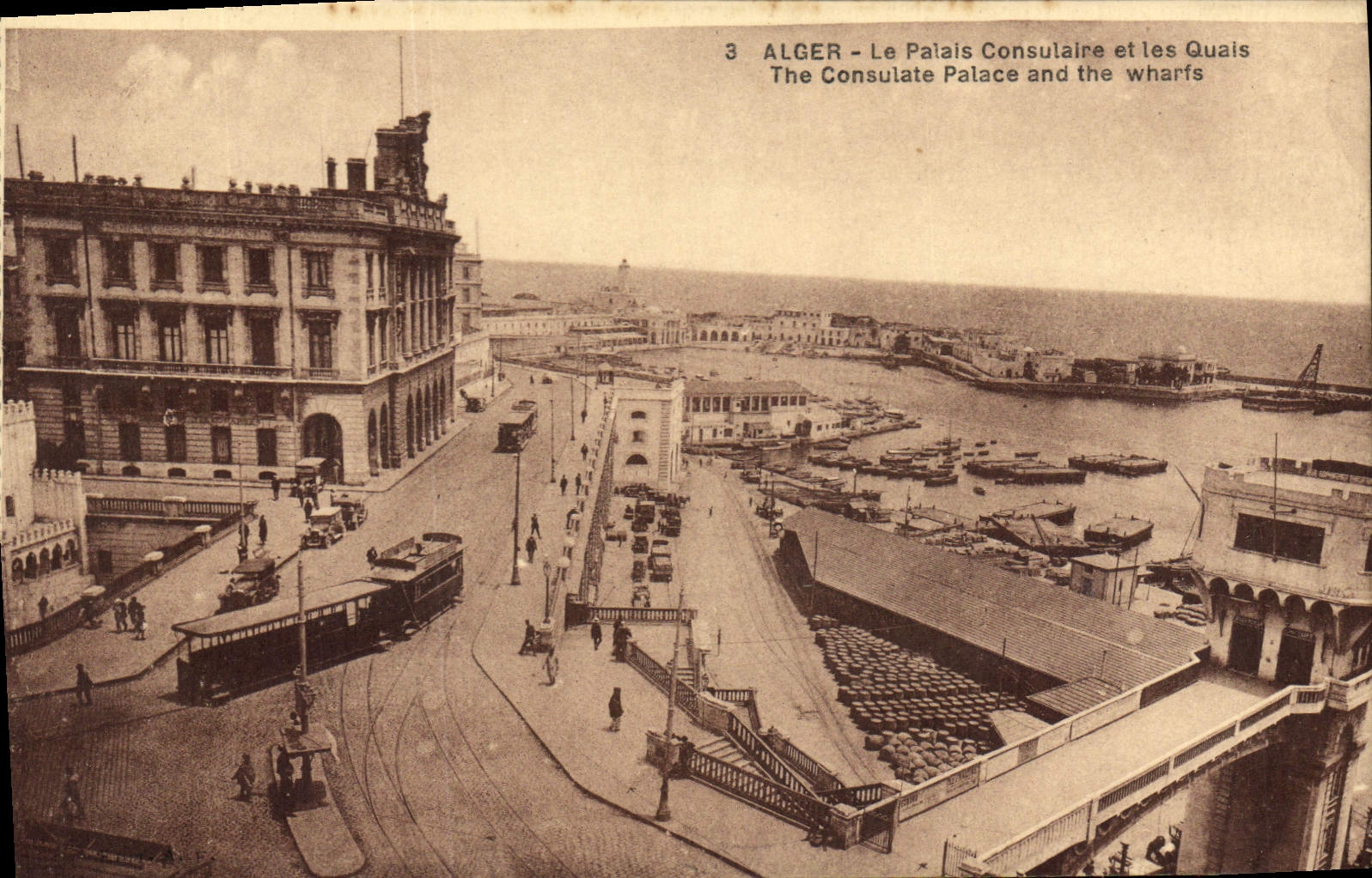 CPA Alger Le Palais Consulaire Et Les Quais