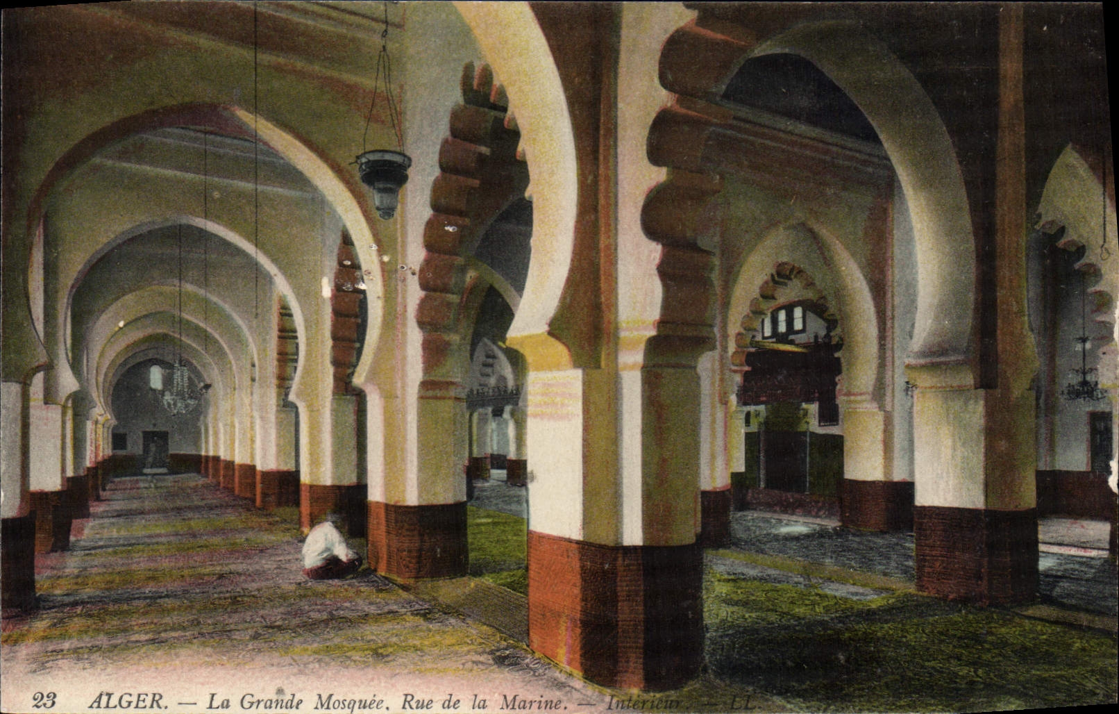CPA Alger La Grande Mosquee Rue De la Marine