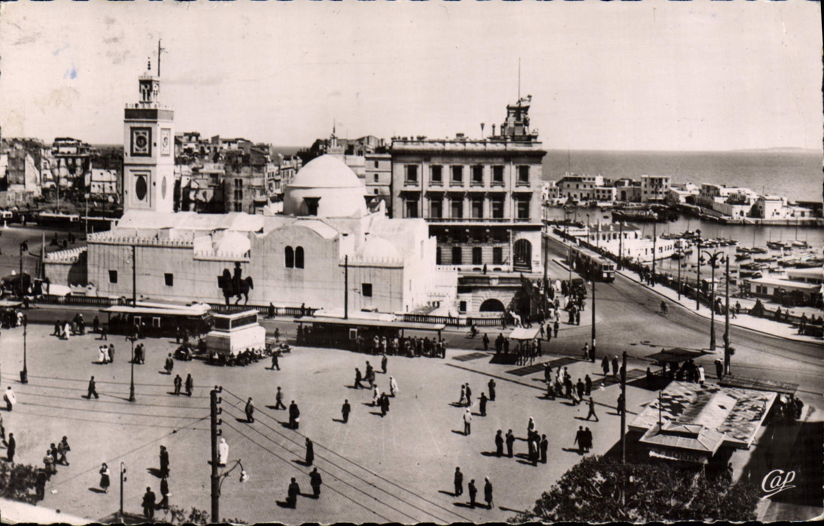 CPA Alger Place Du Gouvernement Mosquee Djama Djedid