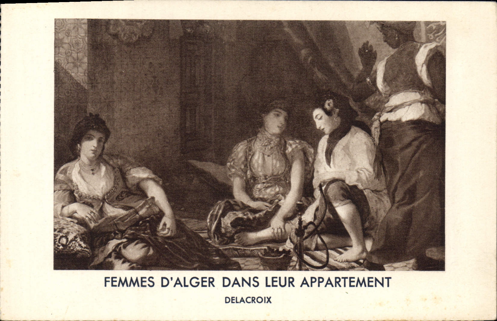 CPA Alger femmes d'Alger Dans Leur Appartement DELACROIX
