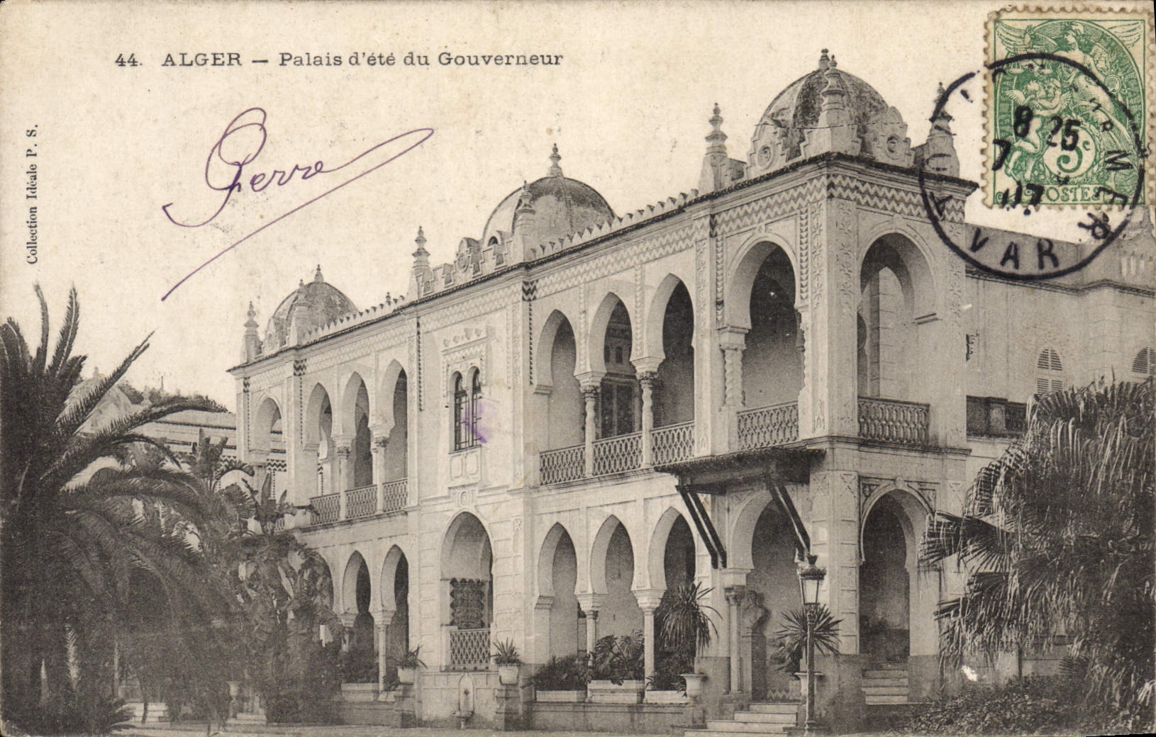 CPA Alger Palais D'Ete Du Gouverneur