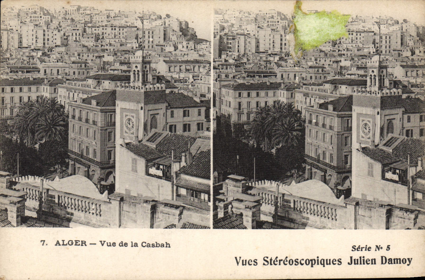 CPA Alger Vue De La Casbah vue stéréoscopique