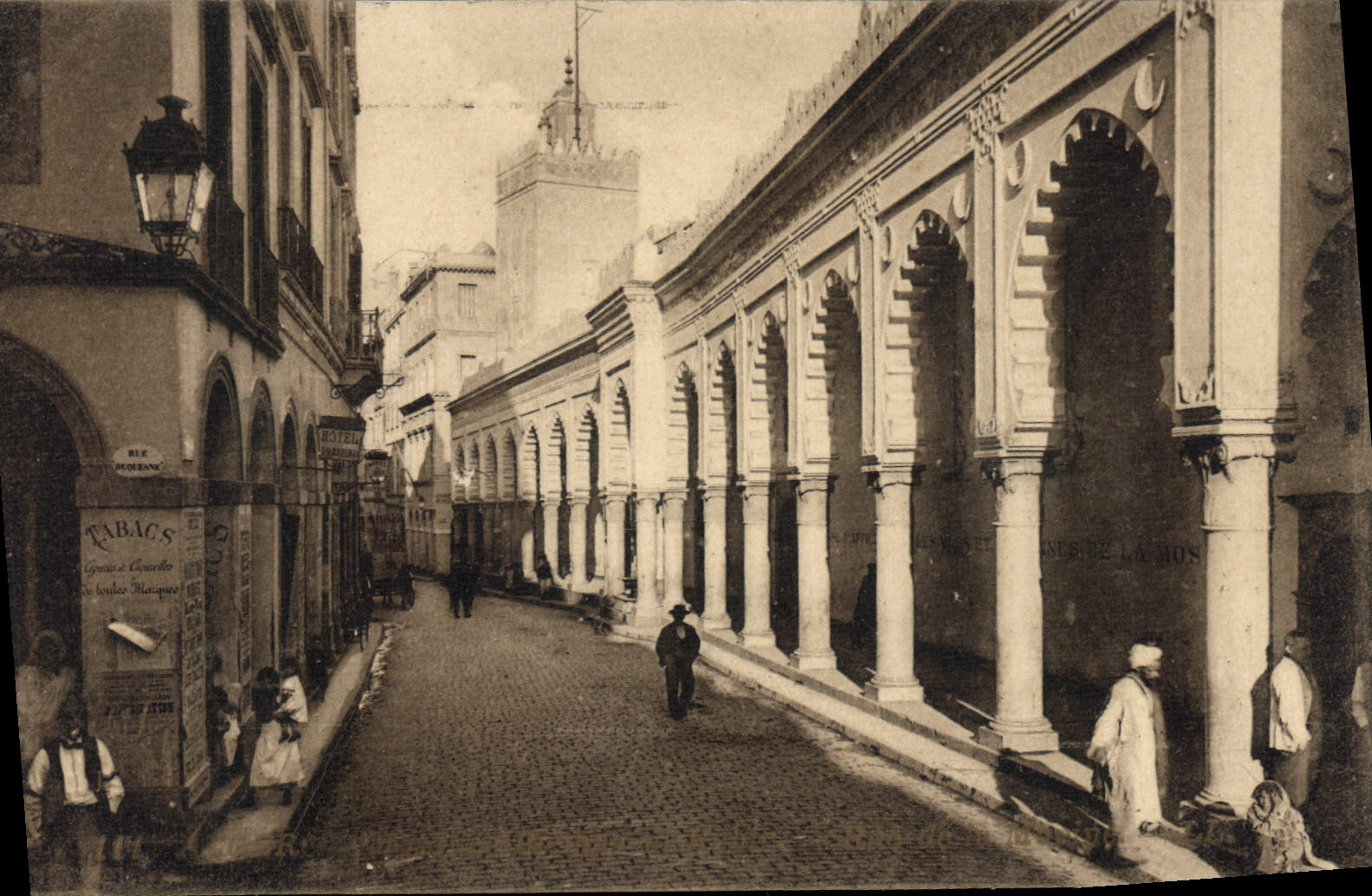 CPA Alger La Mosquee Djemaa el Kébir Rue De La Marine