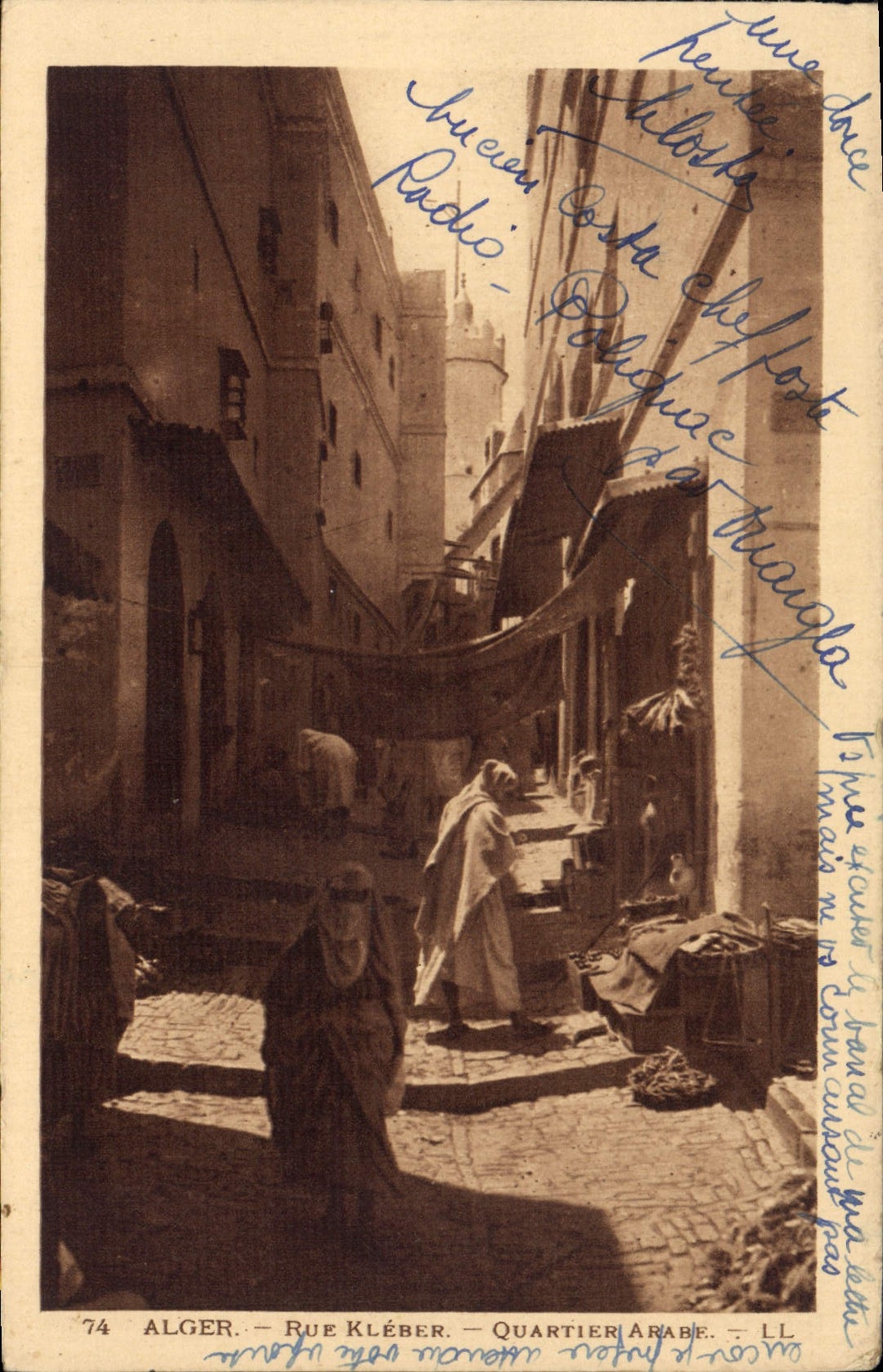 CPA Alger Rue Kleber Quartier Arabe