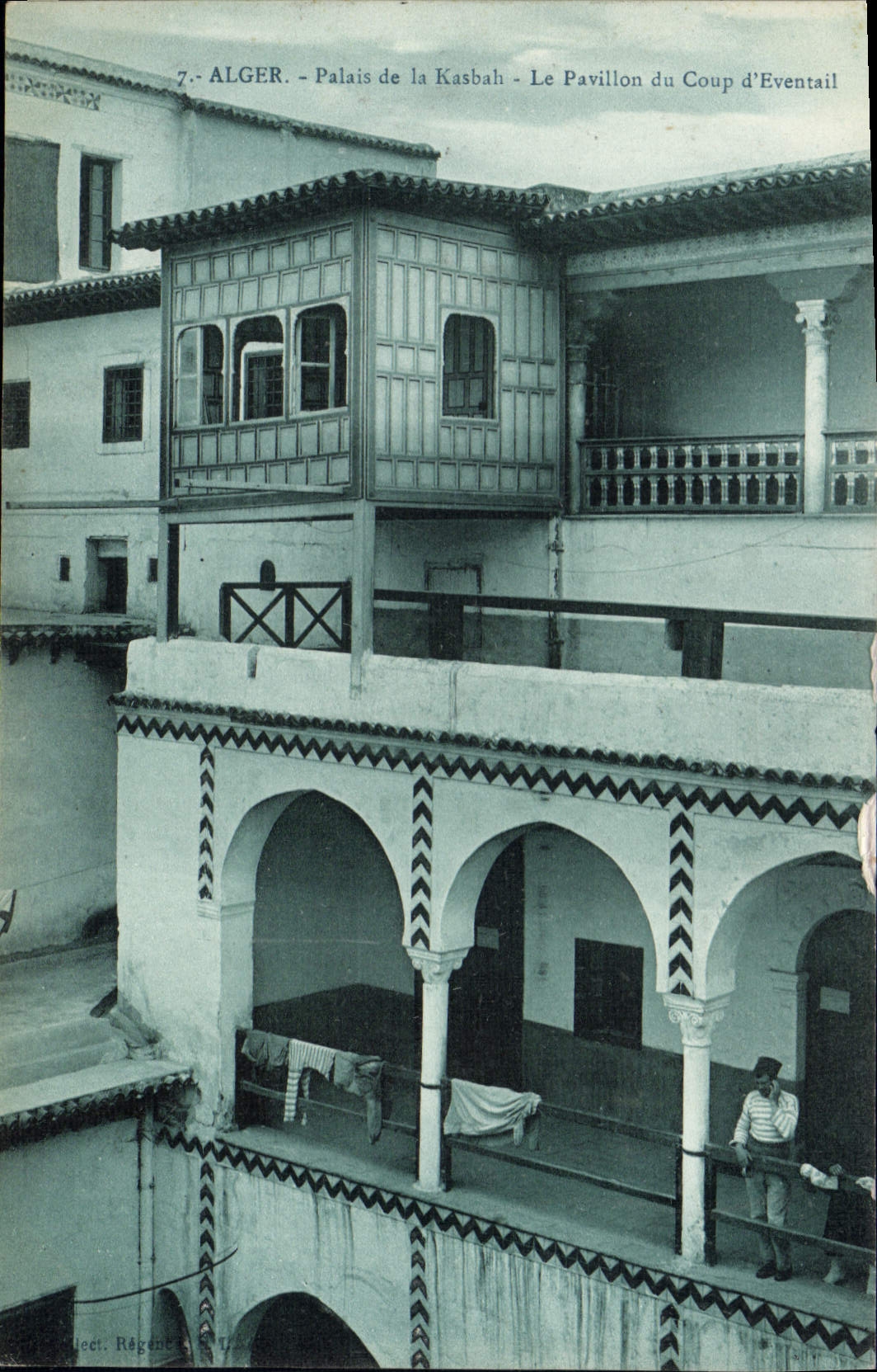 CPA Alger Palais De La Kasbah Le Pavillon Du Coup d'éventail