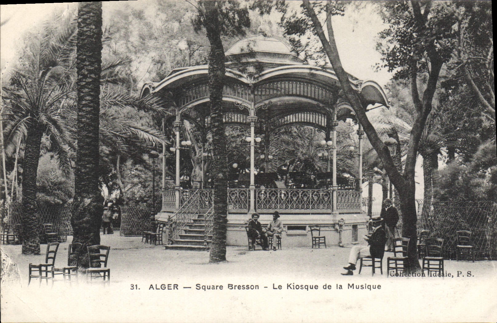 CPA Alger Square Bresson Le Kiosque De la Musique