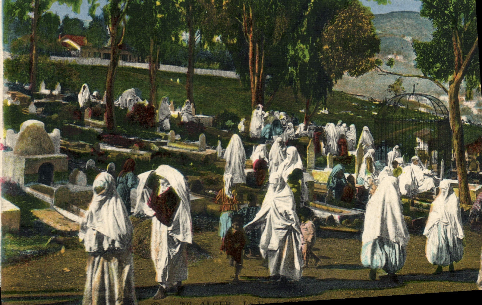 CPA Alger Le Vendredi Au Cimetiere D' El Kettar