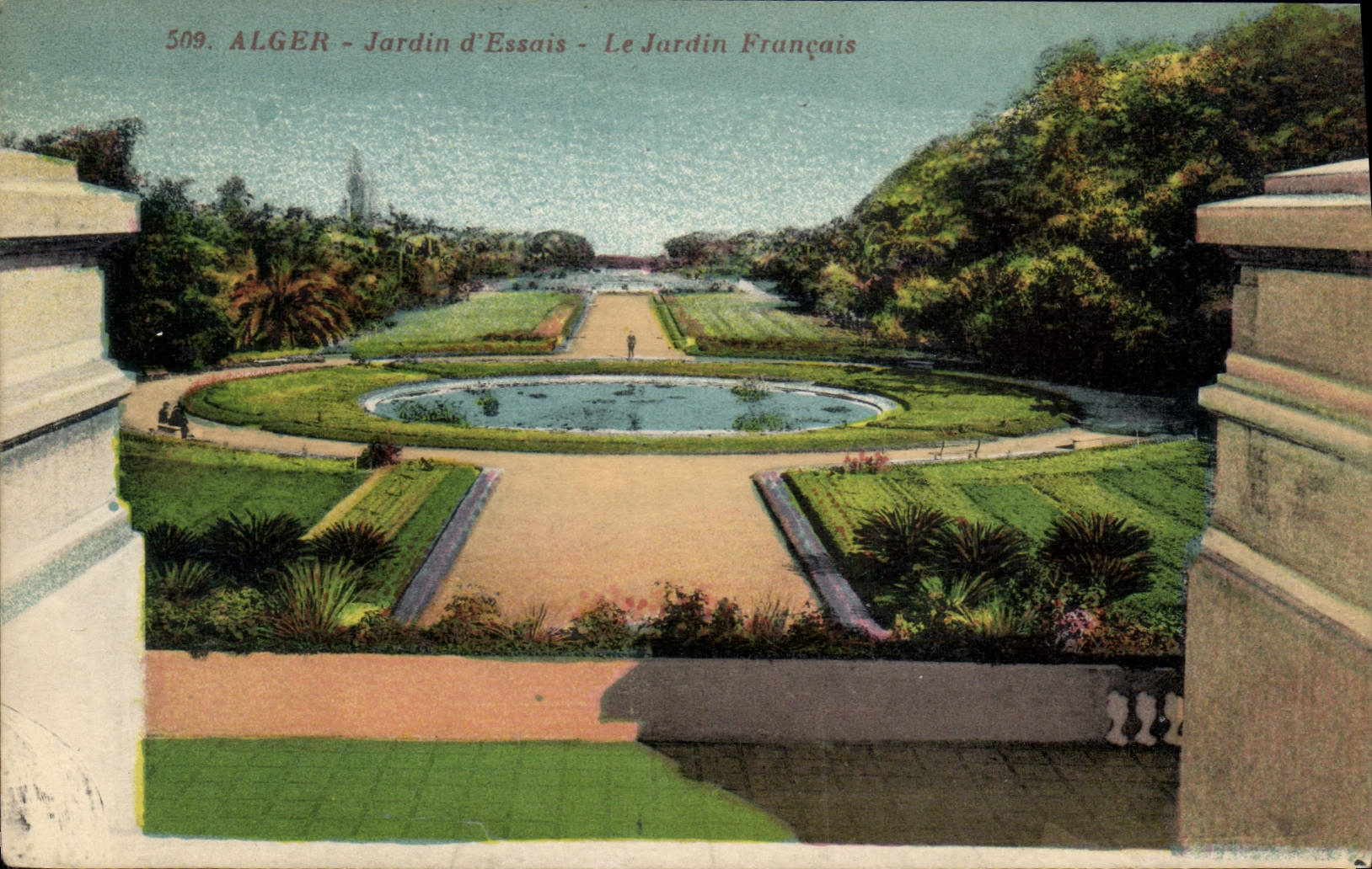 CPA Alger Jardin D'Essais Le Jardin Francais