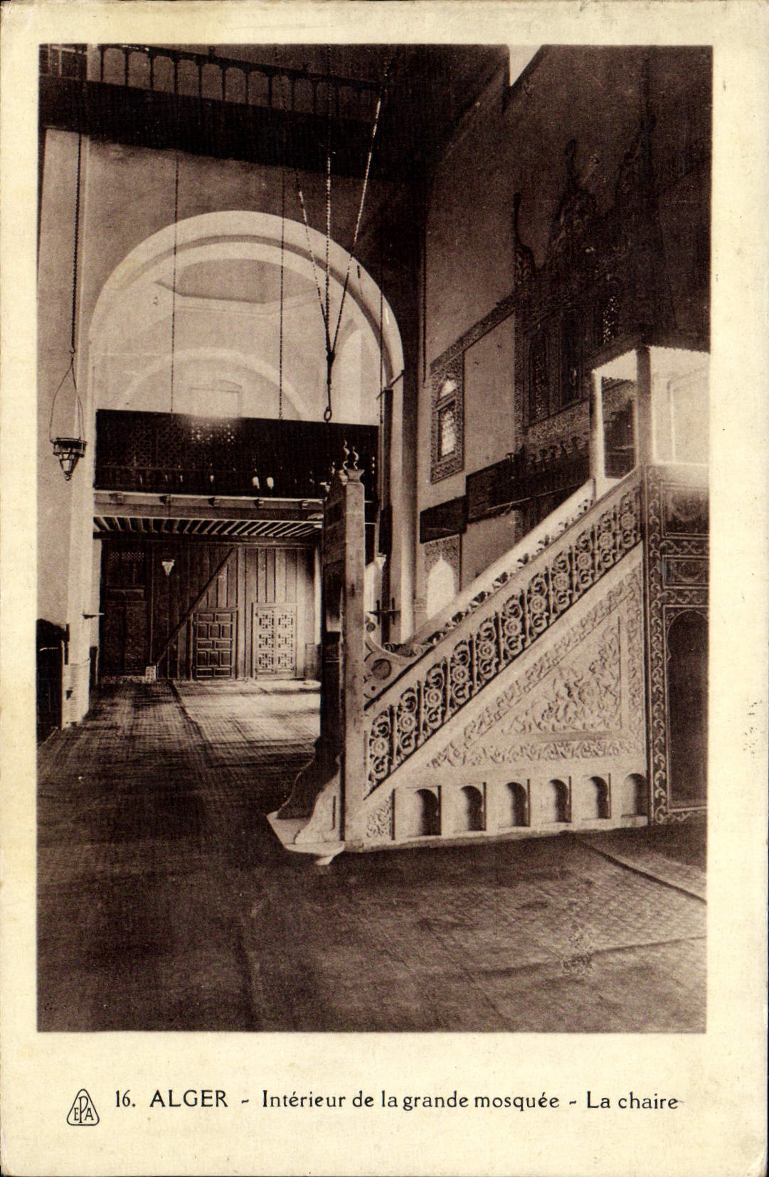 CPA Alger Interieur De La Grande Mosquee la Chaire
