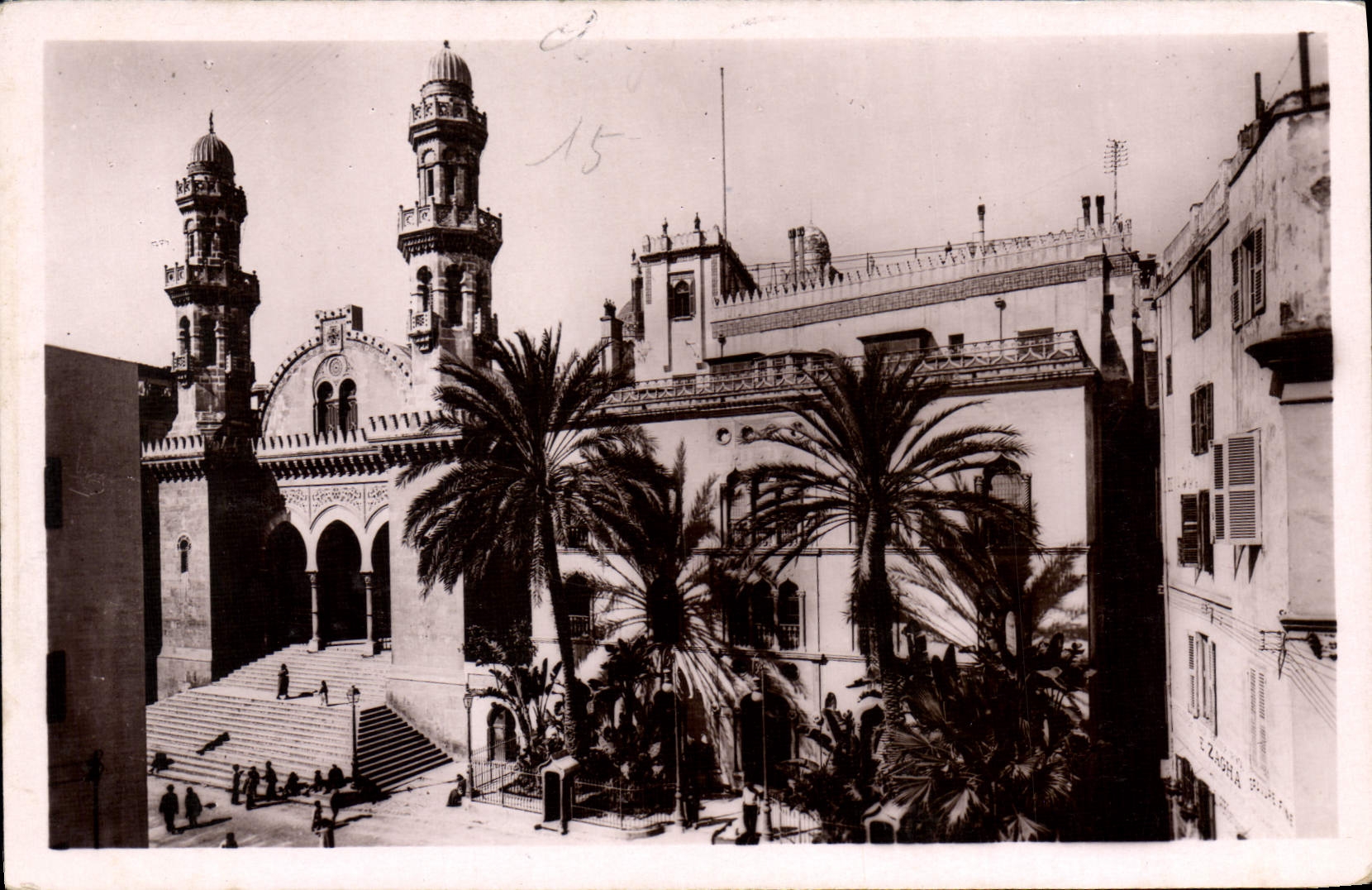 CPA Alger Palais Du Gouverneur Et La Cathedrale