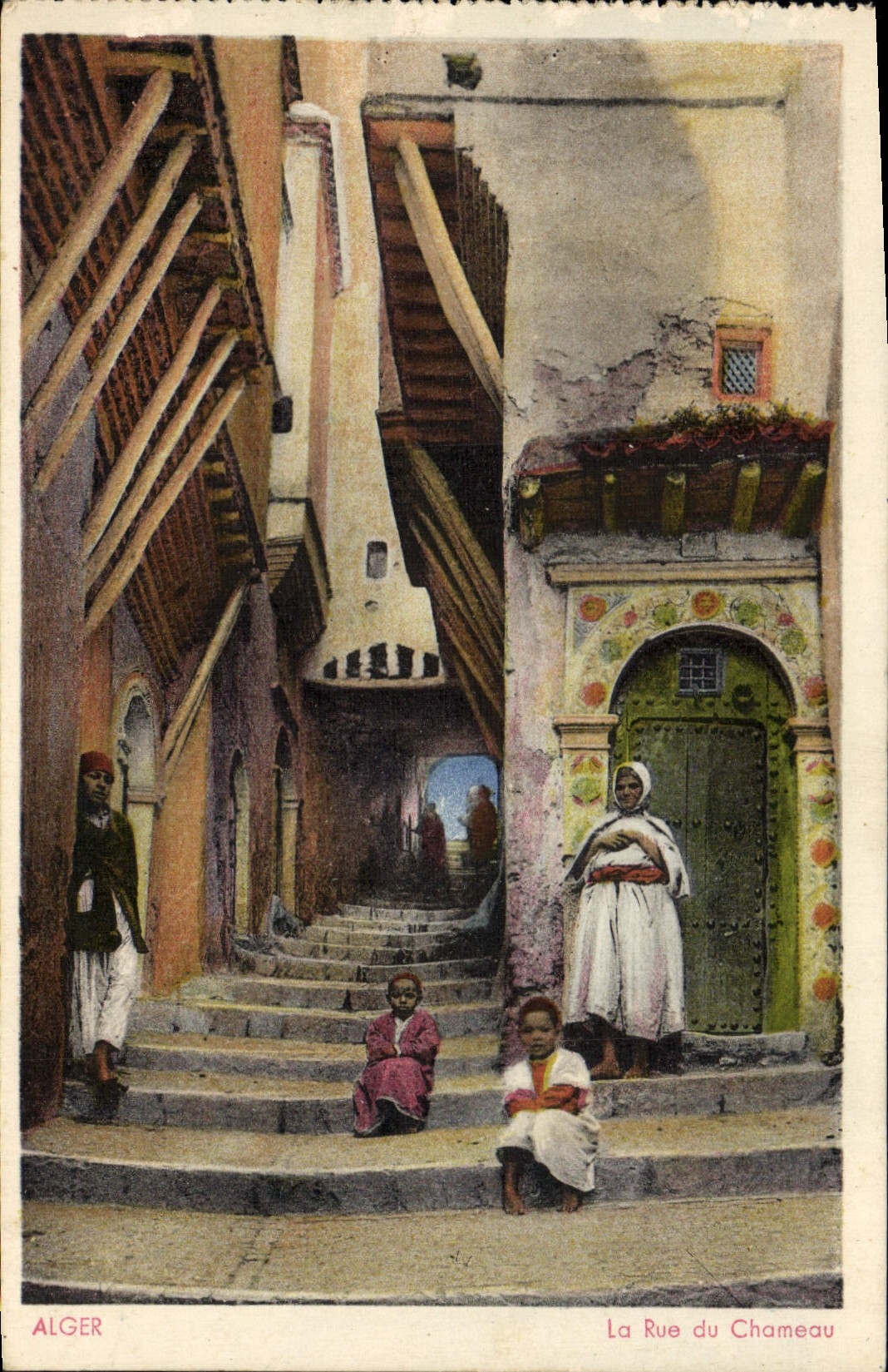 CPA Alger La Rue Du Chameau