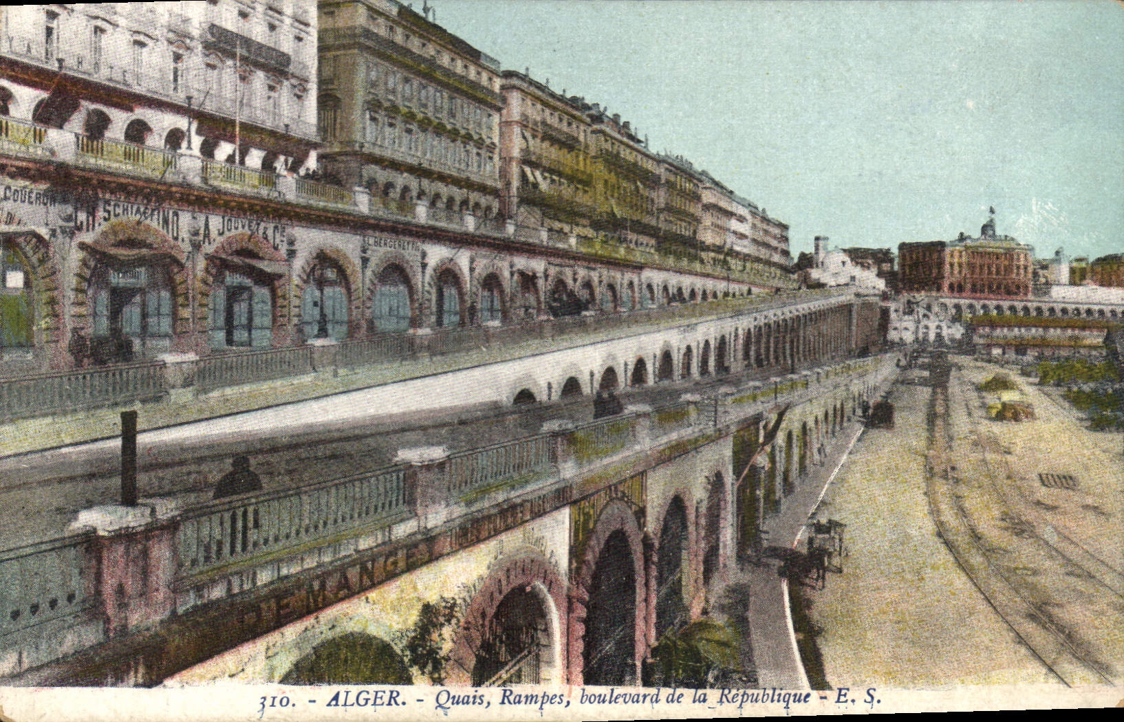 CPA Alger Quais Rampes Boulevard De La Republique